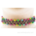 Women Fashion Necklace Multi Indian Beads Tattoo Choker